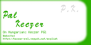 pal keczer business card