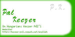 pal keczer business card